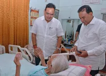 CM Bhajan Lal Visits Former Rajasthan Speaker Sumitra Singh