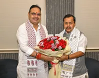 CM Bhajan Lal Welcomes BJP Chief to Udaipur Airport