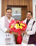 राजस्थान CM भजनलाल शर्मा की दिल्ली में प्रह्लाद जोशी से मुलाकात, नवीकरणीय ऊर्जा व शिक्षा पर बनी रणनीति
