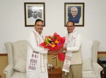 भजनलाल शर्मा की शिवराज सिंह चौहान से मुलाकात, राजस्थान में ग्रामीण विकास योजनाओं की समीक्षा