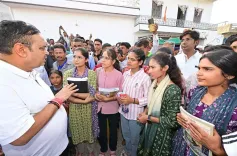 CM Bhajanlal visits Tilanesh village, announces road, library and pond works