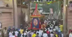CM Bhupendra Patel at 149th Rath Yatra Pahinad Vidhi in Ahmedabad