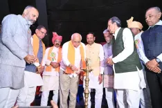 CM Bhupendra Patel at Gurjar Swabhiman Rally on Patel's 151st Birth Anniversary