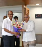 CM Bhupendra Patel congratulates Satishbhai Patel on swearing-in as Manjalpur MLA