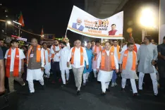 CM Bhupendra Patel joins BJP's 'Save Democracy' march in Ahmedabad
