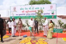 CM Bhupendra Patel Plants Trees Under 'Ek Ped Maa Ke Naam 3.0'