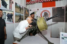CM Bhupendra Patel Reviews Gujarat Police Arms Display in Amreli