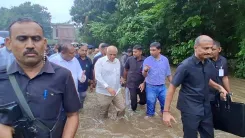 CM Bhupendra Patel Wades Into Flooded Bopal to Review Relief