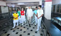 CM Chandrababu Inspects Waste Management at Gudivada School