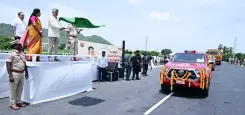 CM Chandrababu Launches 58 Fire Vehicles in Amaravati