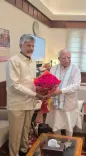 CM Chandrababu meets Khattar over Vizag Metro, AP infra push