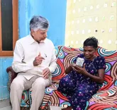 CM Chandrababu Naidu Distributes NTR Bharosa Pensions in Nellore Village