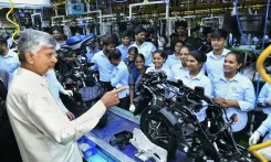 CM Chandrababu Naidu Visits Hero MotoCorp Plant at Sri City