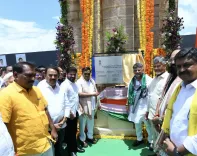 CM Chandrababu, Three CMs Inaugurate Tungabhadra Dam Spillway Gates