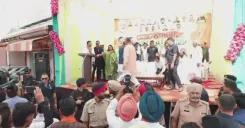 CM Dhami Addresses BJP Janasabha in Mukerian, Hoshiarpur