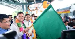 CM Dhami Blesses Pilgrims on Somnath Yatra Initiative