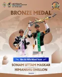 CM Dhami Congratulates Himanshu Dhillon and Sonam Maskar on ISSF Bronze