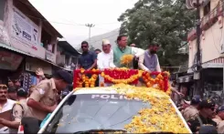 CM Dhami draws massive crowd in Gopeshwar, Chamoli
