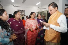 CM Dhami Hears Employee Unions at Mukhya Sevak Sadan
