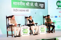 CM Dhami joins Amar Ujala Samvad in Dehradun with Nadda