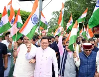 CM Dhami launches Har Ghar Tiranga Yatra in Uttarakhand