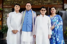 CM Dhami Marks Independence Day With Family, Salutes Freedom Fighters