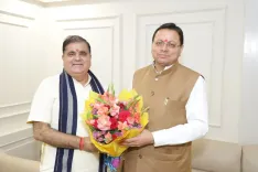 CM Dhami meets BJP state chief Mahendra Bhatt, state issues discussed