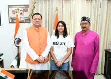 CM Dhami meets Tehri MLA Kishore Upadhyay at CM residence