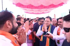 CM Dhami Targets AAP at Nasha Mukt Punjab Yatra Rally