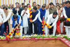 CM Fadnavis, DCM Shinde lay foundation for Anna Bhau Sathe Institute