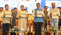 CM Fadnavis, Gadkari Launch Booklets for Two Nagpur Housing Projects