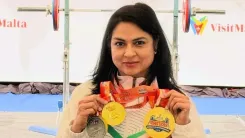 CM Fadnavis Hails IRS Officer Ekta Vishnoi's Triple Gold at World Powerlifting Championships