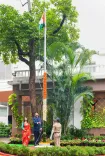 CM Fadnavis hoists flag at Varsha Bungalow on Independence Day