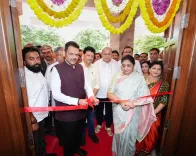 CM Fadnavis inaugurates Shahu Maharaj memorial works in Kolhapur