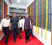 CM Fadnavis inspects new police housing complex in Kolhapur