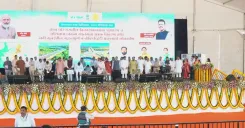 CM Fadnavis launches Naina development works, distributes land records