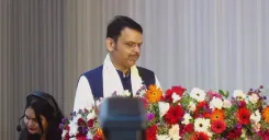 CM Fadnavis, Meghalaya CM Sangma mark new Meghalaya House plot handover