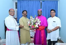 CM Hemant Soren attends Bishop Khalkho's consecration in Ranchi
