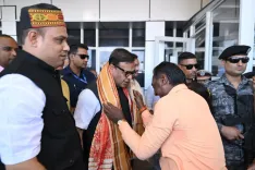 CM Himanta Biswa Sarma Arrives in Silchar on Maha Ashtami