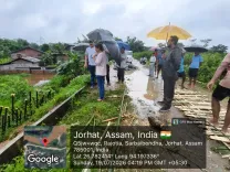 CM Himanta Flags 8 Embankment Damages in Jorhat After Cloudburst