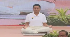 CM Himanta joins 12th International Yoga Day in Guwahati