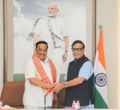 CM Himanta meets C.R. Patil in Delhi over Assam water security