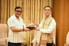 CM Himanta Meets Korean Ambassador at Lok Sewa Bhawan