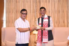 CM Himanta meets MoS Defence Seth and NCC DG Vats in Guwahati