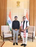 CM Himanta meets Nagaon MP Devasish Sharma at Lok Sewa Bhawan