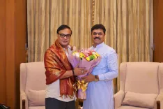 CM Himanta Meets Railway Panel Chief C.M. Ramesh in Guwahati