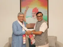 CM Himanta meets Union Minister Vaishnaw in New Delhi