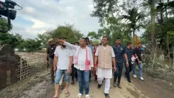 CM Himanta Visits Assam Flood Ground Zero, Vows Normalcy