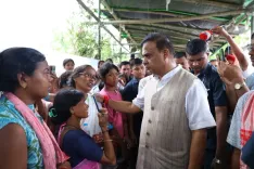 CM Himanta visits flood-hit Assam residents, stands in solidarity