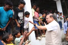 CM Himanta visits flood-hit Nepaliikhuti in Assam